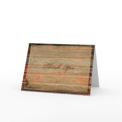Rustic Barn Wood Graffiti Heart Thank You card