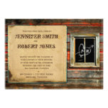 Rustic Barn Wood Graffiti Heart Window Invitation