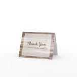 Rustic Barn Wood Thank You Greeting Card