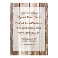 Rustic Barn Wood Wedding Invitations