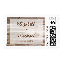 Rustic Barn Wood Wedding Stamps