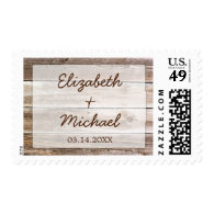 Rustic Barn Wood Wedding Stamps