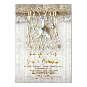 rustic beach wedding invitation 5