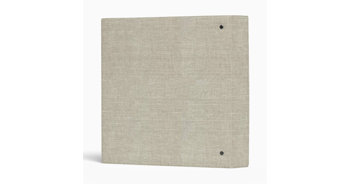 Rustic Beige Linen Printed 3 Ring Binder Zazzle