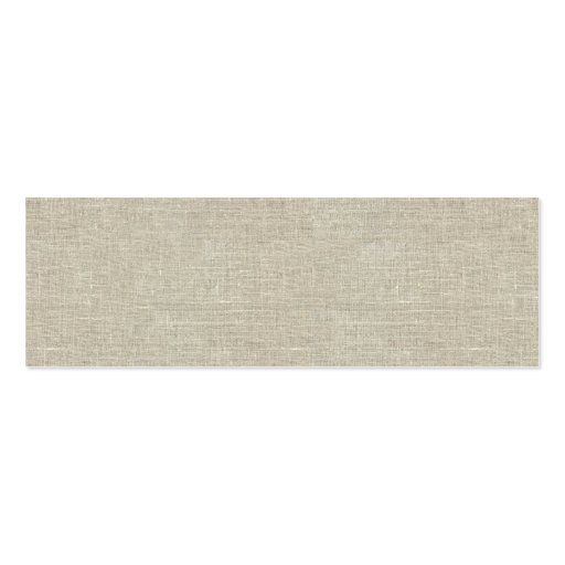 Rustic Beige Linen Printed Business Cards (front side)