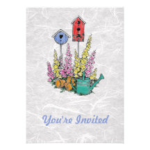 Rustic Birdhouse Garden Watercolor Sketch