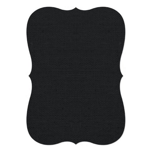 Rustic Black Burlap Die-Cut Wedding Invitations