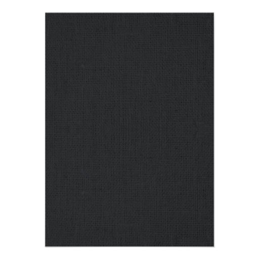 Rustic Black Burlap Vintage Wedding Invitations