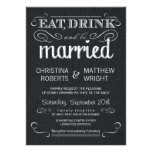 Rustic Black Burlap Vintage Wedding Invitations