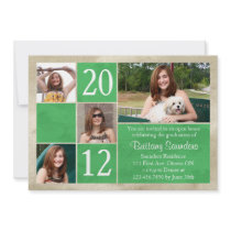 Rustic Blocks Grad Invitation - Green