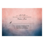 Rustic Blue and Pink Bohemian Wedding RSVP Announcements