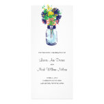 Rustic Blue Mason Jar and Wildflower  Program invitations