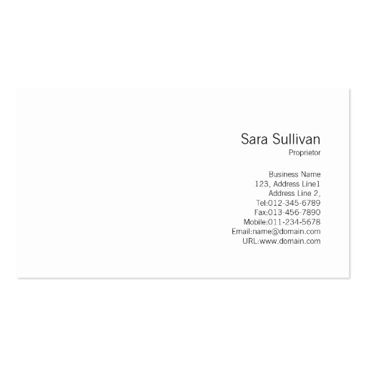 Rustic Blue Watercolor Wash Retail Business Card (back side)