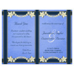 Rustic Blue Wedding Program Ceremony & Party Custom Flyer
