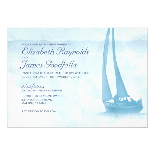 Rustic Boat Wedding Invitations