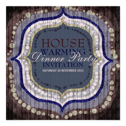 Rustic Bohemian New Home Dinner Party Invitation
