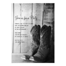 Rustic Boots Country General Party Invitation