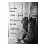 Rustic Boots Country Wedding Rehearsal Dinner Invite