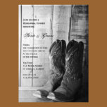 Rustic Boots Country Wedding Rehearsal Dinner invitations