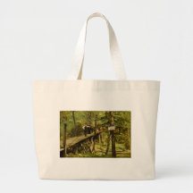 Rustic Bridge Eastman Springs Benton Harbor Mi Tote Bags