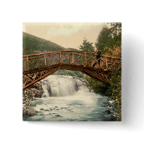 Rustic Bridge in Glenariff. Co. Antrim, Ireland buttons