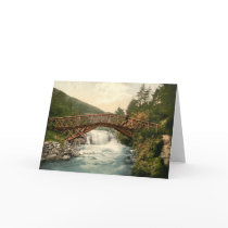 Rustic Bridge in Glenariff. Co. Antrim, Ireland cards