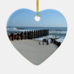 Rustic Bulkhead on Beach Christmas Tree Ornament