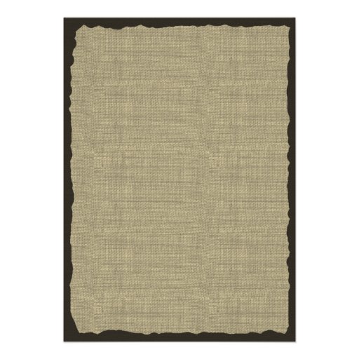 Rustic Burlap and Bow Custom Announcement