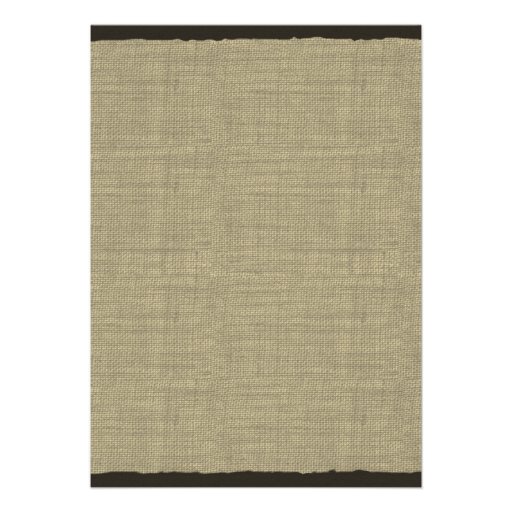 Rustic Burlap and Bow Invites