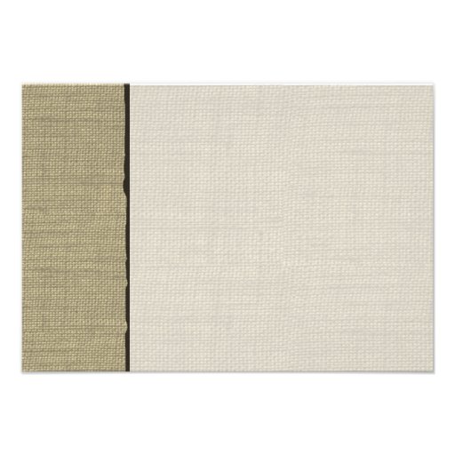 Rustic Burlap and Bow Rustic Country Response Custom Invite