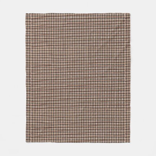 Rustic Burlap Basket Weave Look Fleece Blankets Zazzle