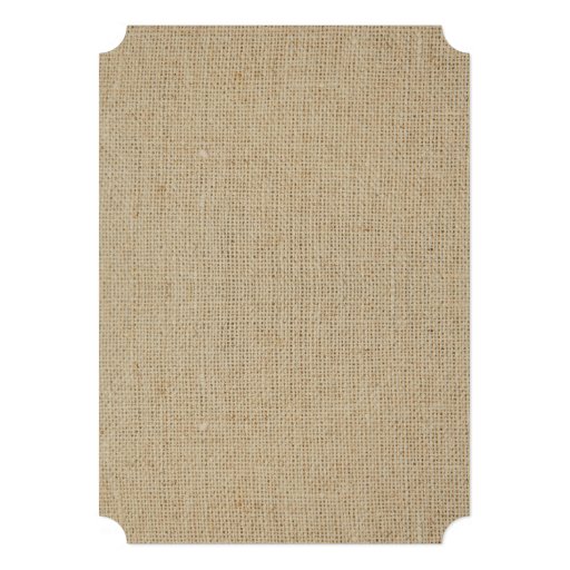 Rustic Burlap Country Western Wedding Invitations