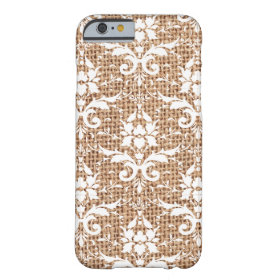 Rustic Burlap Damask Vintage Country iPhone 6 Case