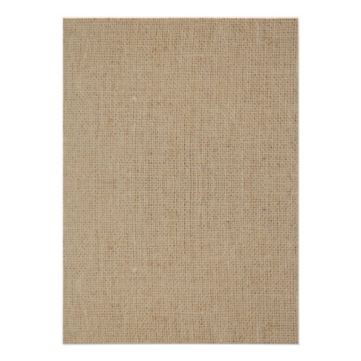 Rustic Burlap Floral Bridal Shower Custom Invitations