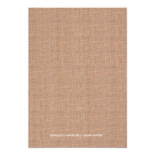 RUSTIC BURLAP FLORAL WEDDING REHEARSAL DINNER CARD
