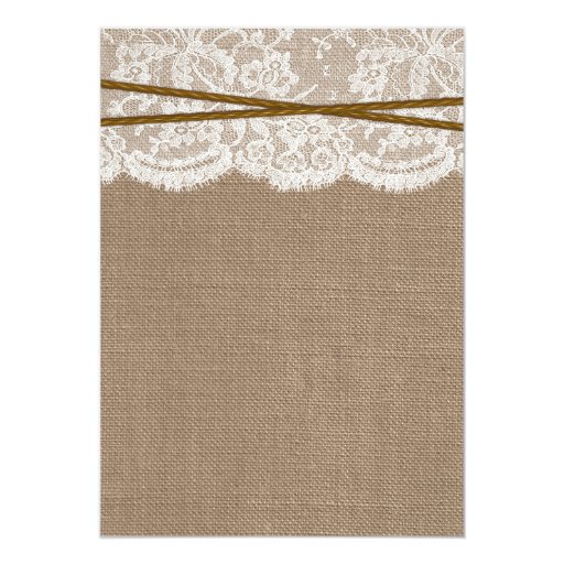 Rustic Burlap & Lace Horseshoe Bridal Shower Custom Invites