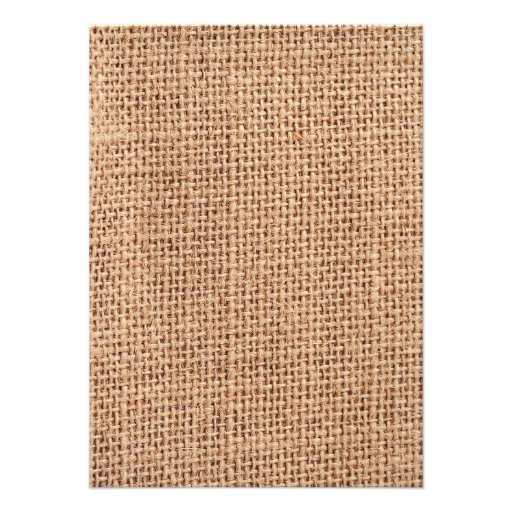 Rustic Burlap Lace Typography Wedding Invitations