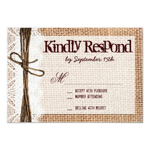 burlap wedding invitations with rsvp rustic burlap lace typography wedding rsvp cards zazzle burlap wedding invitations with rsvp rustic burlap lace typography wedding rsvp cards zazzle