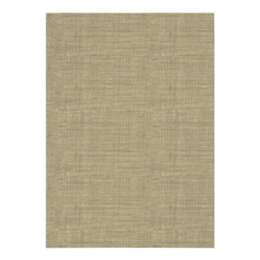 Rustic Burlap Look Wedding 5x7 Invites