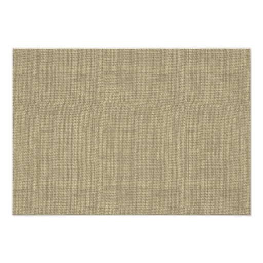 Rustic Burlap Look Wedding Response Custom Invitations