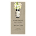 Rustic Burlap Mason Jar and Wildflowers Program rack cards