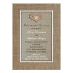 Rustic Burlap Rehearsal Dinner Invitation
