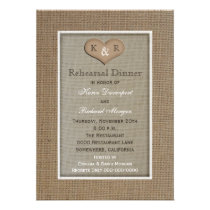 Rustic Burlap Rehearsal Dinner Invitation invitations