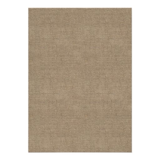 Rustic Burlap Texture Baby Shower Invitations