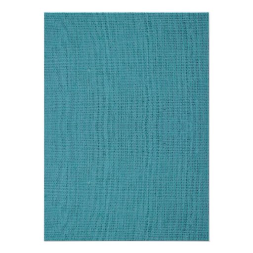Rustic Burlap Vintage Blue Wedding Invitations