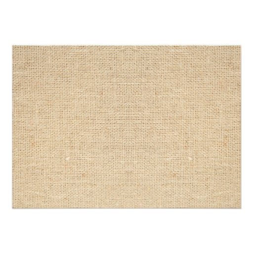 Rustic Burlap Vintage Wedding Invitations