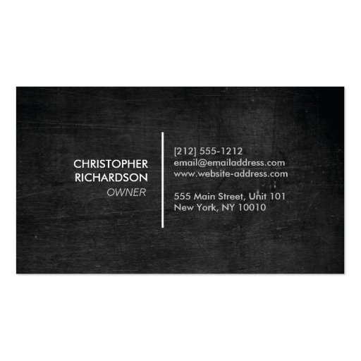 RUSTIC BUSINESS CARD FOR FARMERS, FARMS (back side)