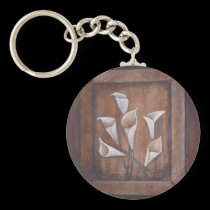 Rustic Calla Lillies keychains
