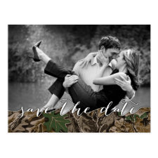 Rustic Camo Country Photo Save the Date Cards Postcard