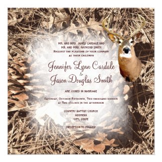 Deer Themed Wedding Invitations